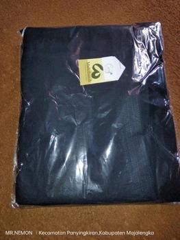 Product Review of cozy khimar non pad jahit 4 lengan bolong Hitam Kerudung bergo jumbo khimar Syari Muslim Oval Jilbab Instan Wolfis Tangan from M**n S**k 1