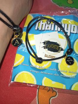 Product Review of Gelang inisial huruf epoxy hitam | gelang inisial | gelang huruf from u**n 0