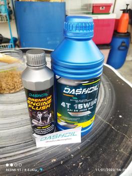 Product Review of DashOil 4T Semi Sintetik 15W50 API SN JASO MA2 1 LITER from e**🎣 1