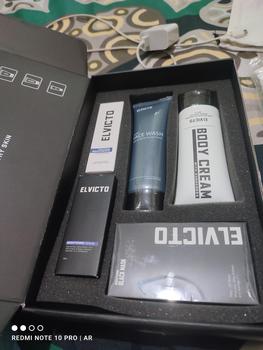 Product Review of ELVICTO PAKET PREMIUM B | BRIGHTENING SERUM, FACE WASH, BLACK MASK, SUNSCREEN, BODY SERUM | Paket Lengkap Perawatan Pria from a**n 0