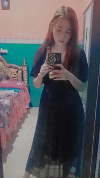 Product Review of KC - Malika Midi Dress - 2 Size - Square Neck Chiffon ada furing from m**🦋 1