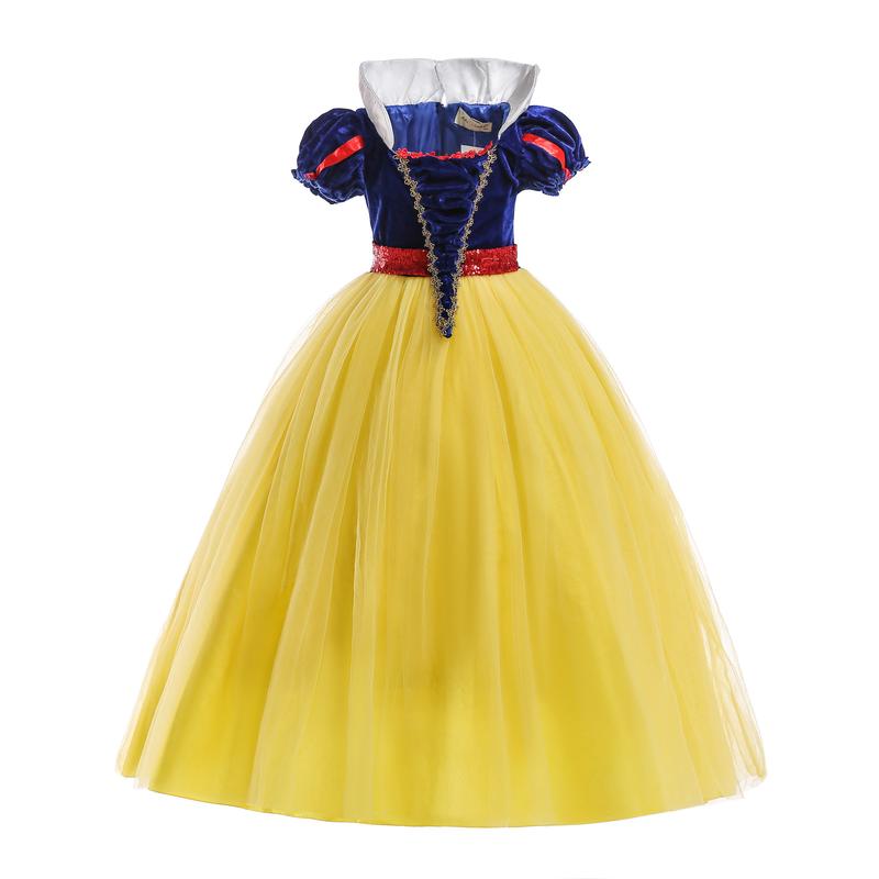 Girls Princess Dress Up Costumes - Snow Queen Fancy Dress - for Parties, Birthdays, Coronation, Celebrations, Christmas, Cosplay & Halloween - SNWYEL04 1
