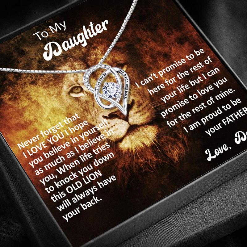 IBBY LONDON Personalised Daughter Gift Necklace and Card Gifts from Dad to Daughter Birthday Present 2