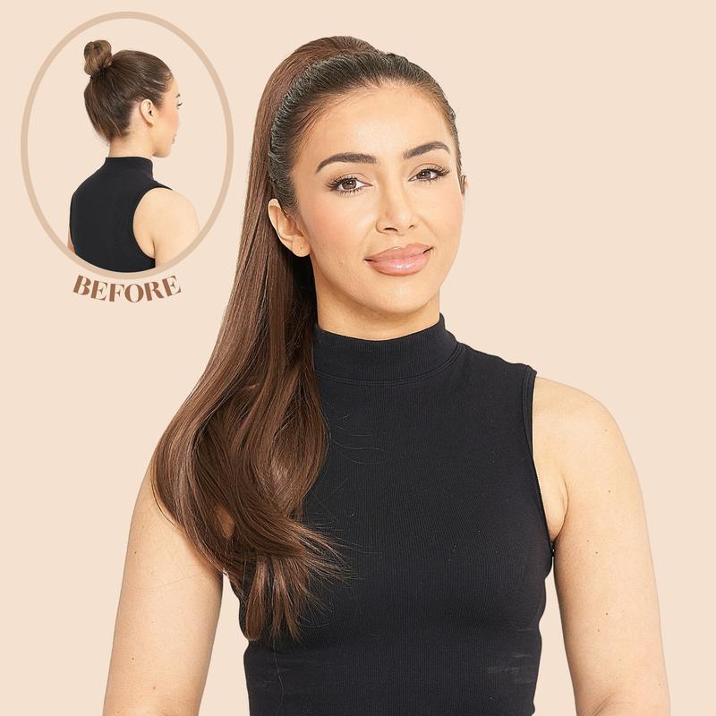 Tulip Drawstring And Clip In Straight Flick Ponytail Hair Piece 1
