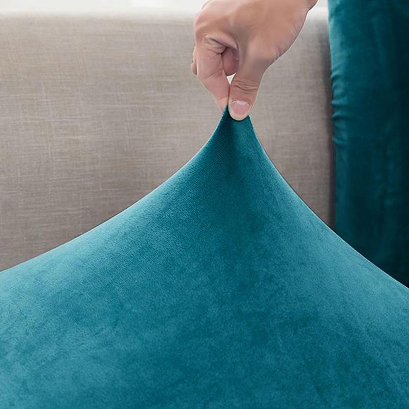 Velvet Sofa Seat Cushion Covers Length 50-65/125/190cm for 1/2/3-Seat Stretch Couch Protector Slipcovers 3