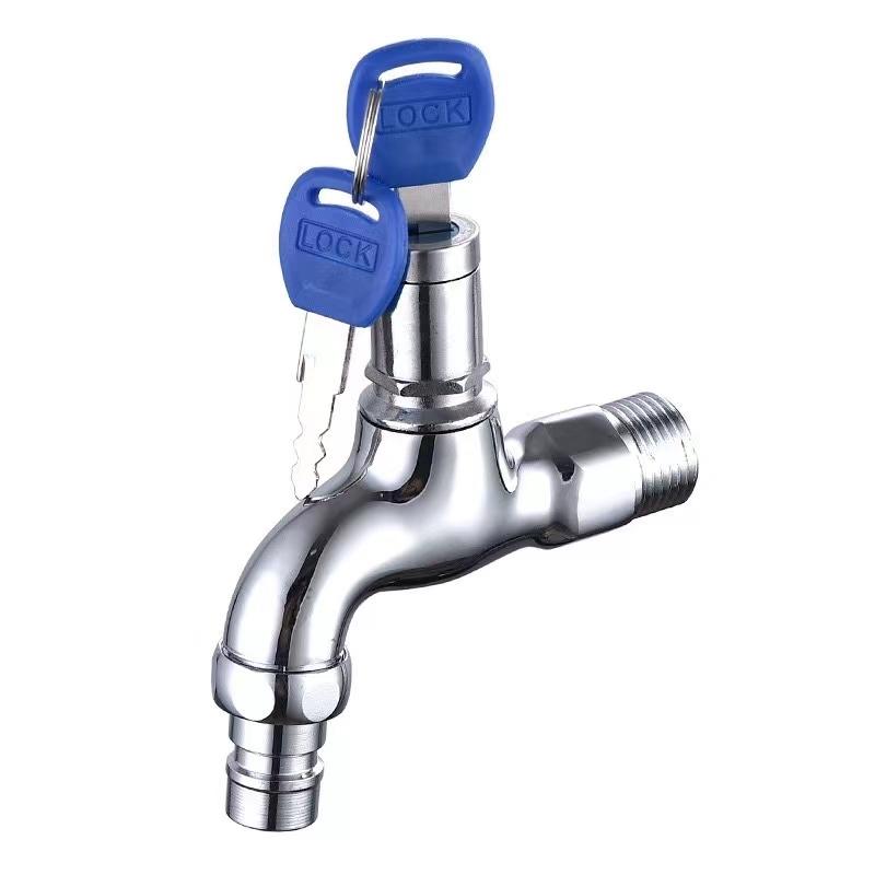 Anti-Theft Faucet Water Tap With Lock Key Alloy Key Switch Kitchen ...