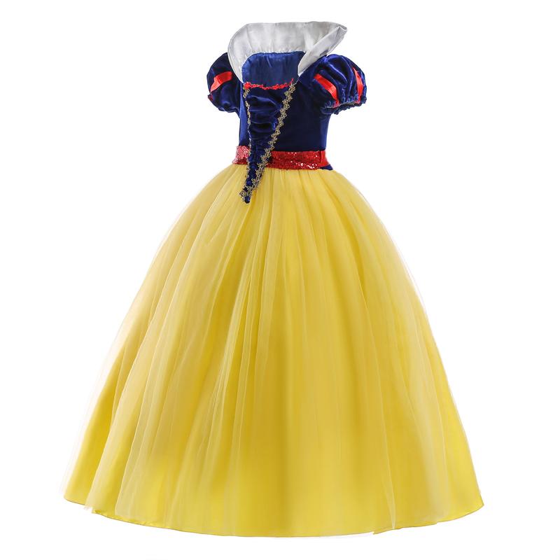 Girls Princess Dress Up Costumes - Snow Queen Fancy Dress - for Parties, Birthdays, Coronation, Celebrations, Christmas, Cosplay & Halloween - SNWYEL04 2