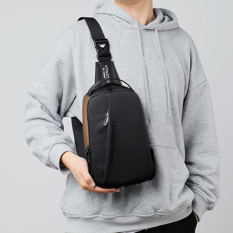 2023 New Men Chest Bag Slung Chest Bag Leisure Sports Bag Multifunctional Shoulder Bag Chest Bag 2