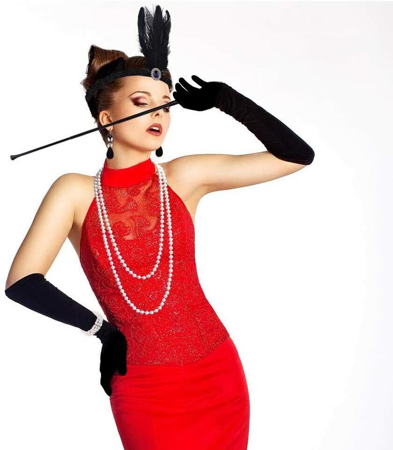 Product Introduction of 1920s Flapper Great Gatsby Accessories Set for Women - 8 Pcs 15