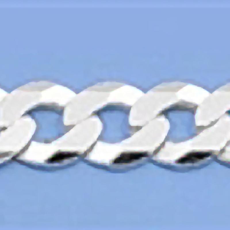 Sterling Silver Mens Chunky Flat Curb  Bracelet - 11mm - 8" 21cm or 9" 23cm 2