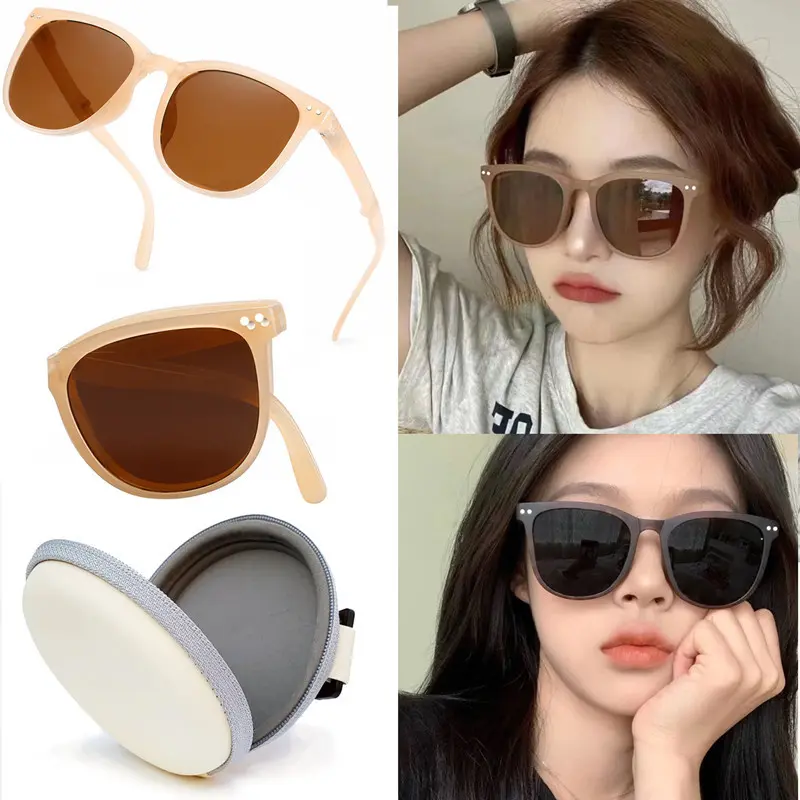 New Folding Sunglasses Fashionable Travel Street Photo UV Resistant Folding Couple Sunglasses