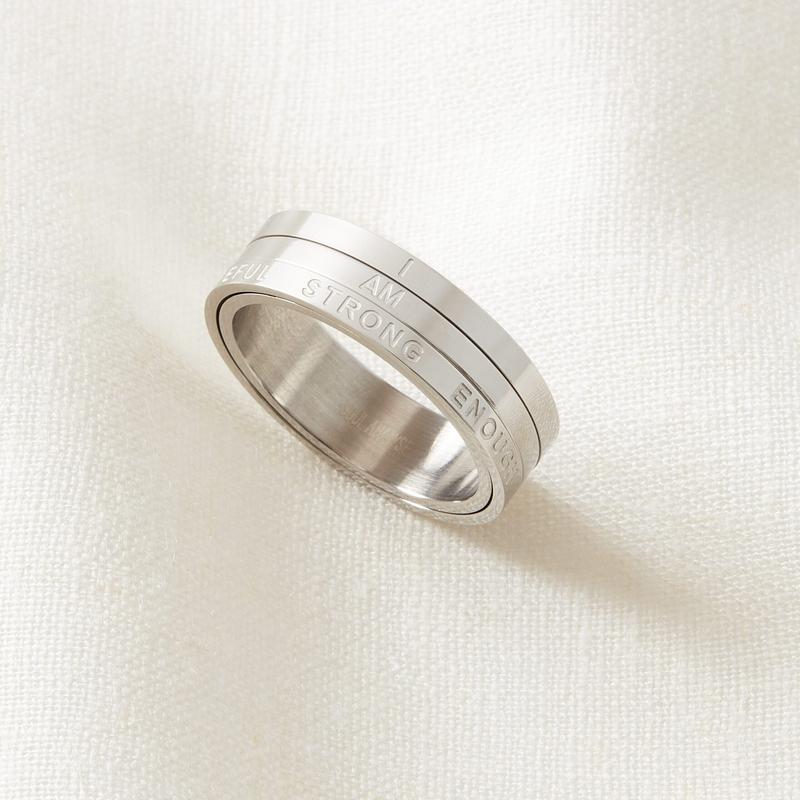 Affirmation Spinner Ring Necklace 1