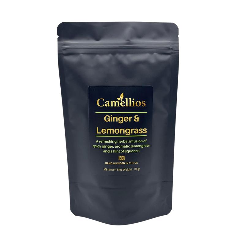 Ginger and Lemongrass Tea, Herbal Loose Leaf Tea, Camellios 2
