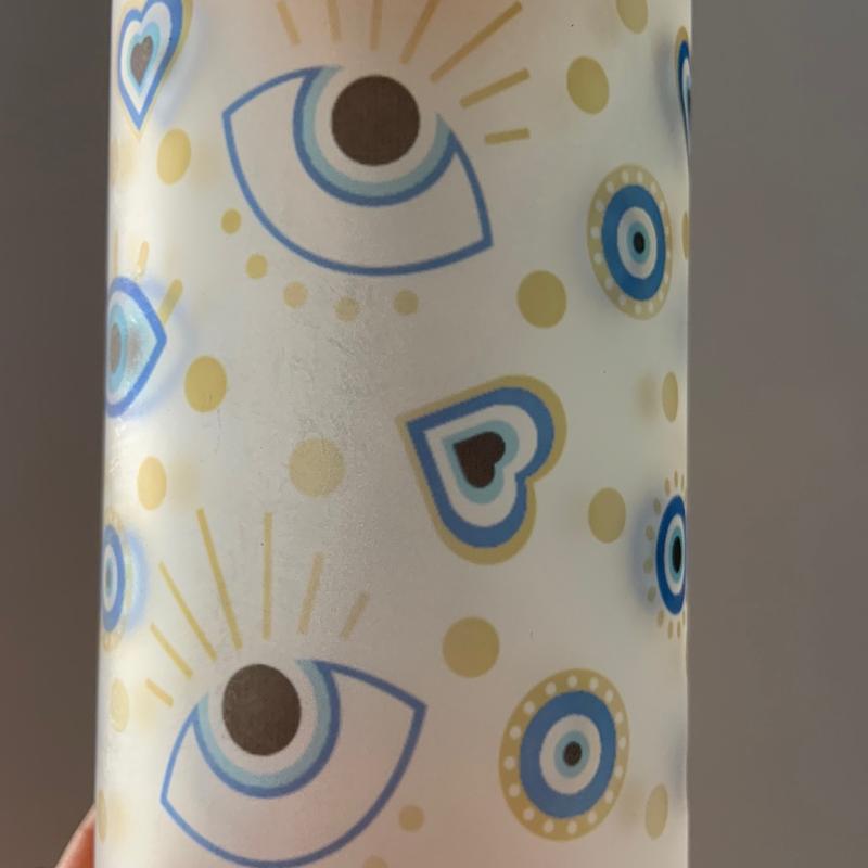 Evil Eye Libbey Can Glass Cup 16oz 2