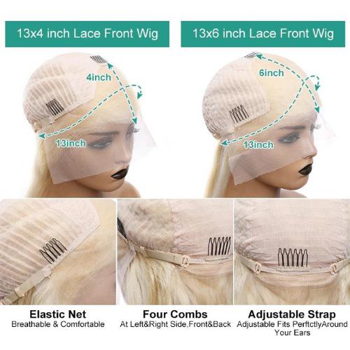 'Rose' Straight Lace Front Human Hair Wig 2