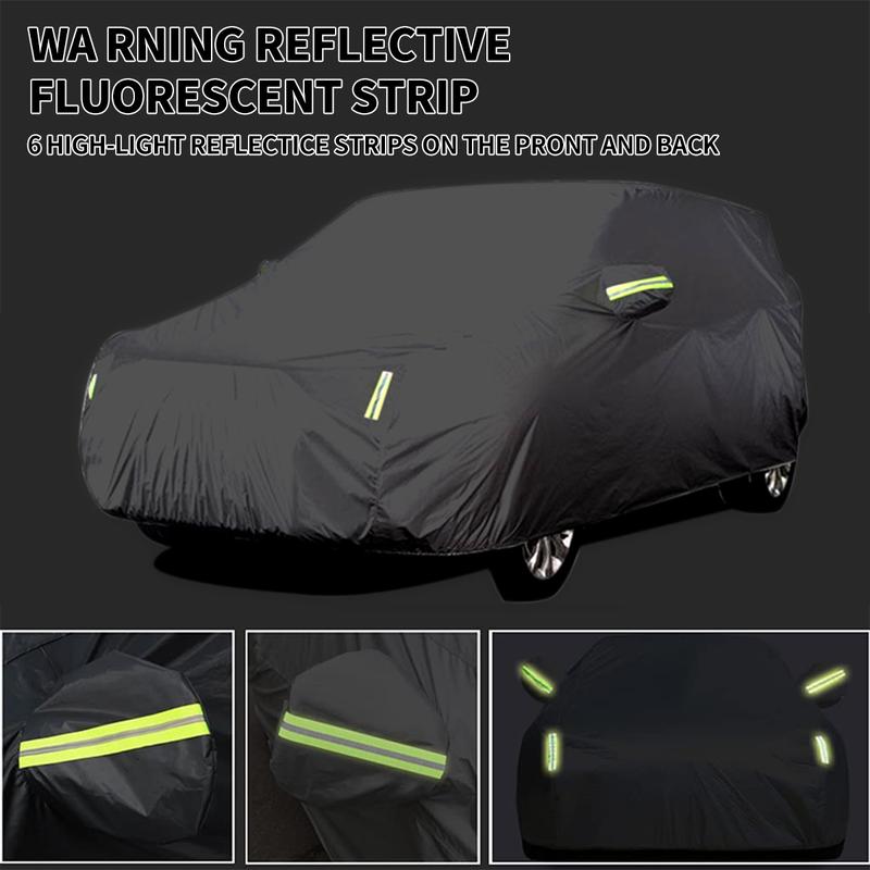 【ATRACTIVOLL】Outdoor Car Protective Cover is Waterproof, Sunscreen, and Dustproof, Keeping the Car Surface Clean Black 2