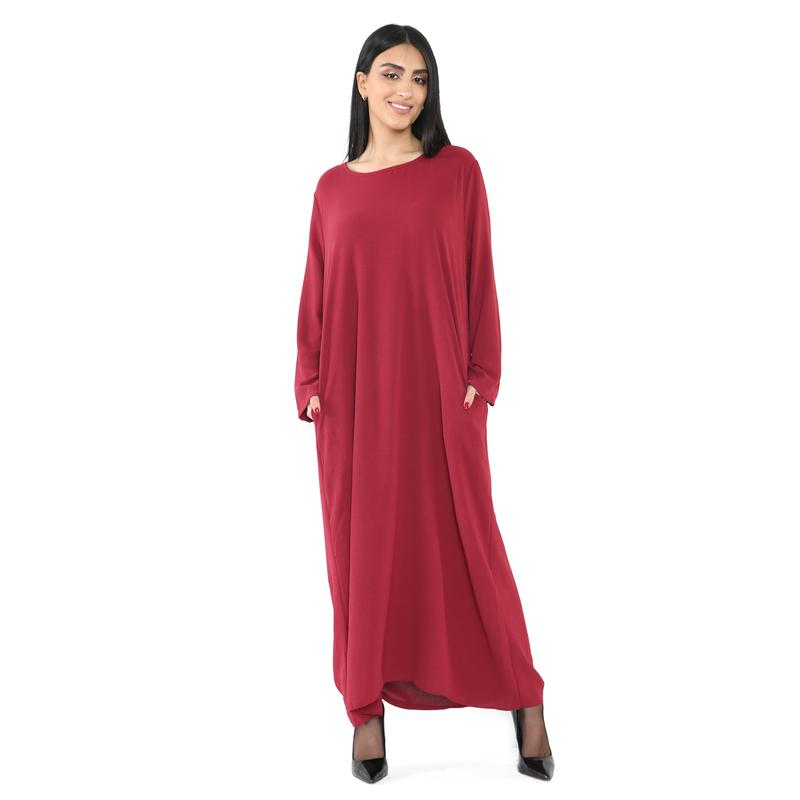 Product Introduction of Long Sleeves Sleep Dress with Pockets 9
