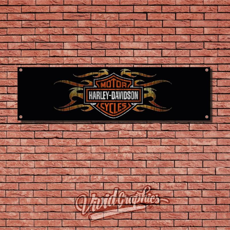 Motorcycle logos Garage / Workshop / Mancave Banner PVC Sign / Poster Wall Art Motorsport 4