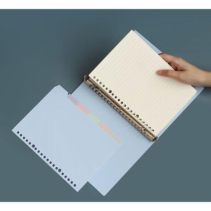 Product Introduction of A5(20 holes)/B5(26 holes) Soft Pastel Color Binder Notebook Refillable with Pastel Index Divider 7