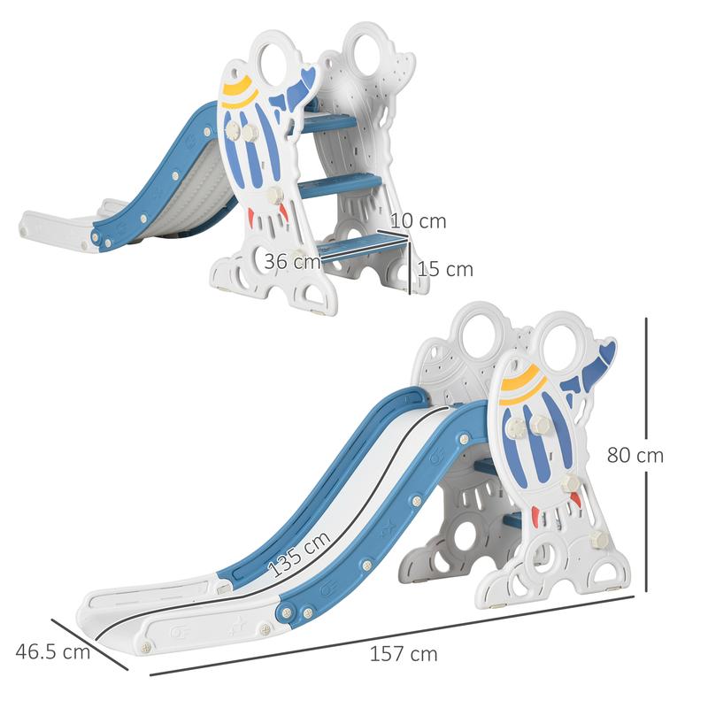 AIYAPLAY Kids Slide Indoor Freestanding Baby Slide Space Theme for Ages 1.5-3 Years - Blue 2