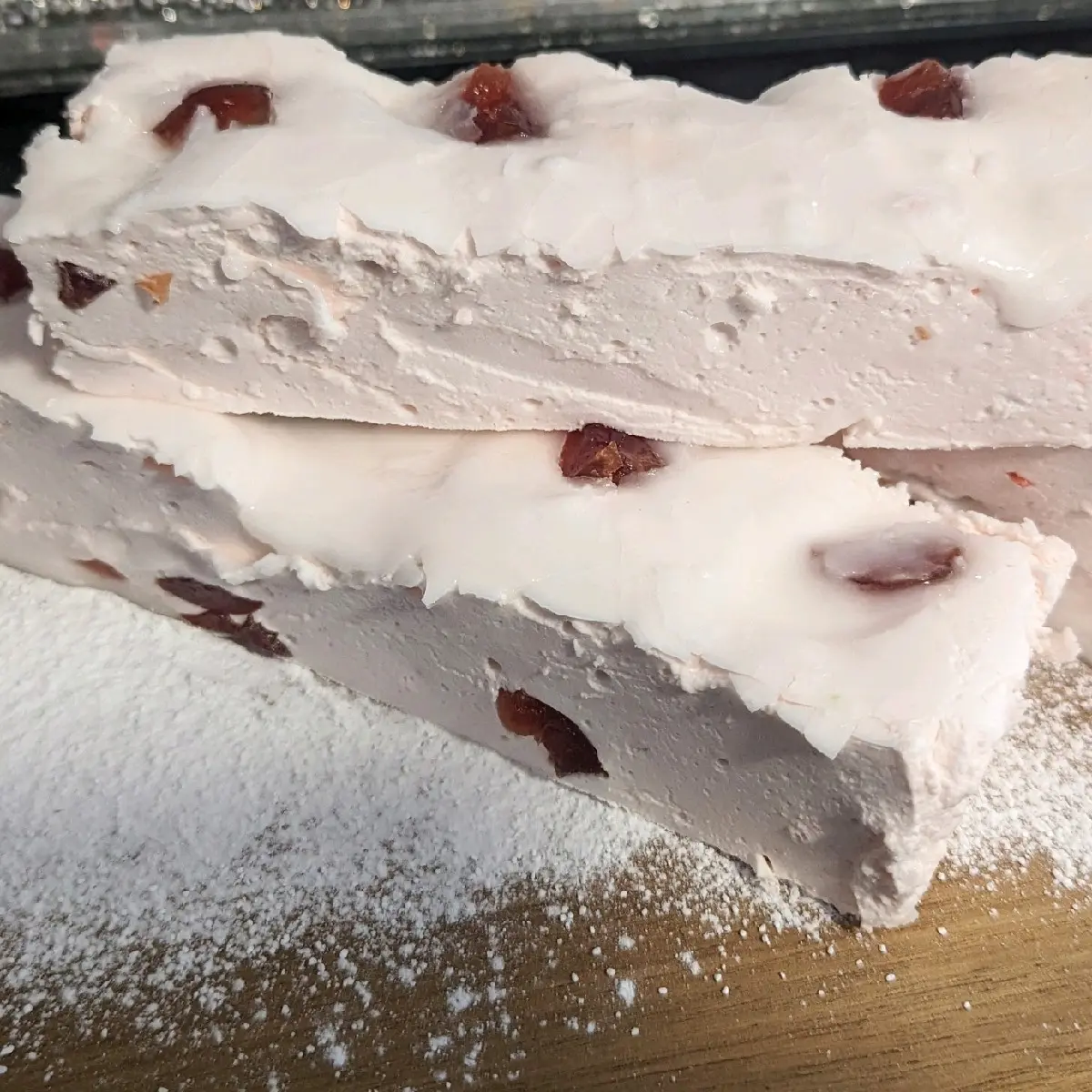 cherry Bakewell gourmet marshmallow, vegetarian marshmallow