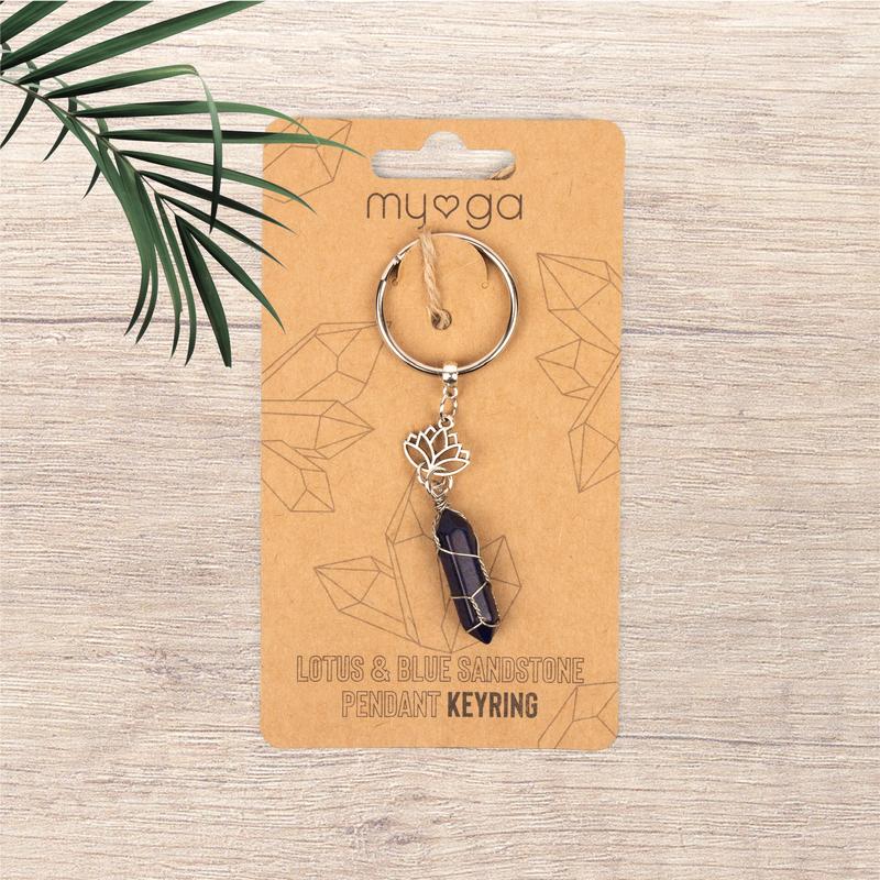 Myga Crystal Keyrings - Handmade Spiritual Keychain with Natural Crystal for Men & Women - Choice of Design 7