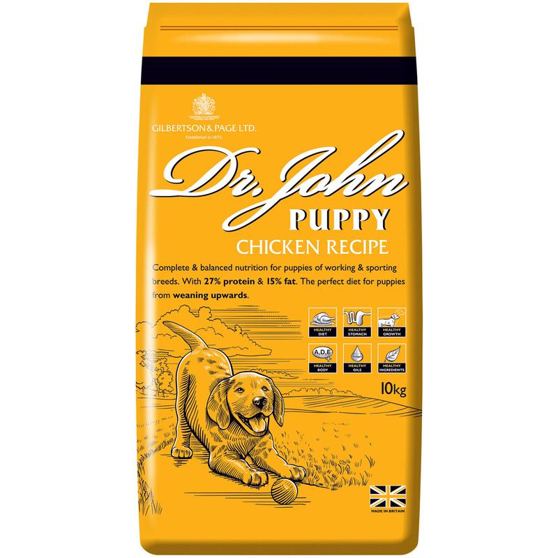 Gilbertson & Page Dr. John Puppy Chicken Dry Dog Food with Omega-3s - 10kg Bag 0