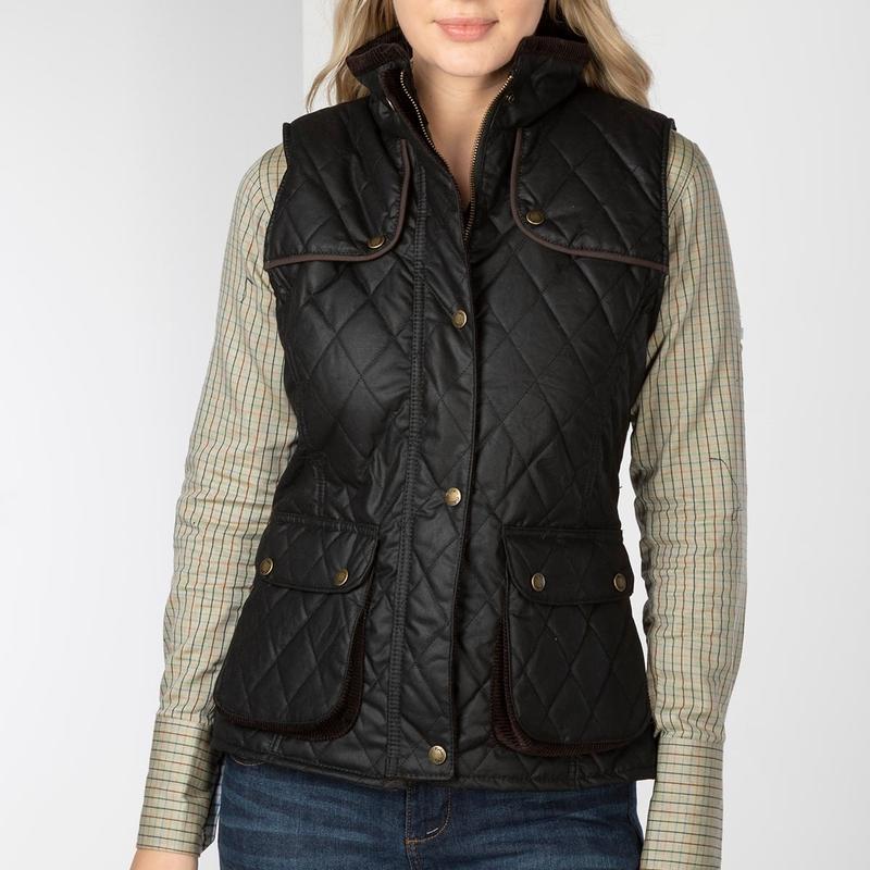 Rydale Ladies Diamond Quilted Wax Waistcoat II 1