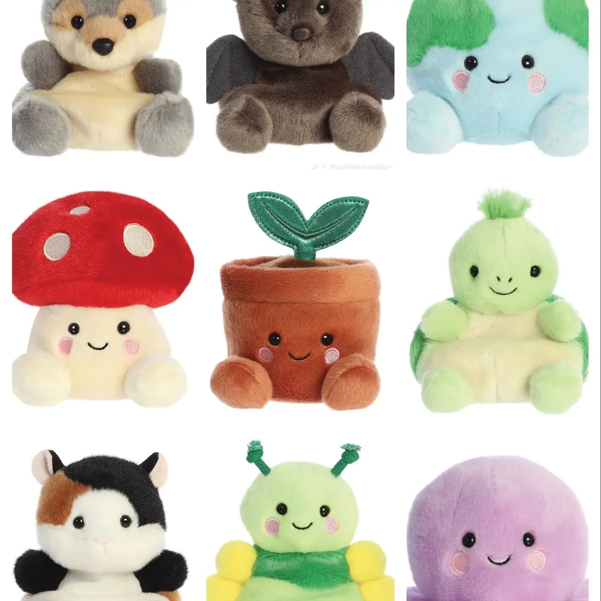 NEW!! Palm Pals plush soft bean bag plush toy ( dolphin octopus crab earth cloud rainbow unicorn Axolotl mushroom dinosaur egg toast carrot avocado panda penguin sloth girafge fox grinch bat hamster cat dog pig lamb dragon plant star snowflake wolf husky)