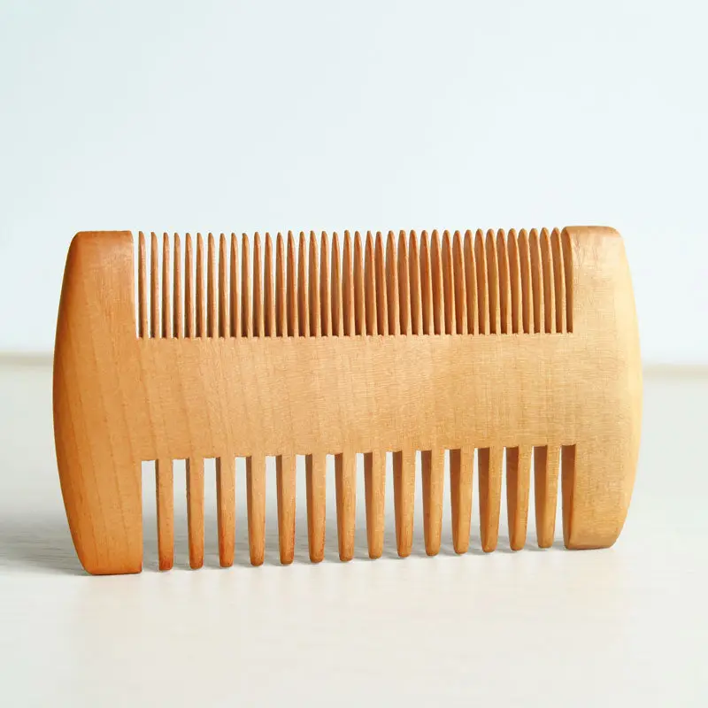 Wooden beard comb