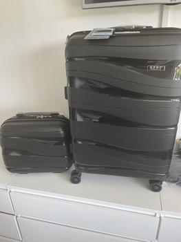 Product Review of [MissLulu Bags] Wave Design Lightweight Polypropylene Hard Shell 14'' Vanity Case (5 Colours) from S**n K**x 0
