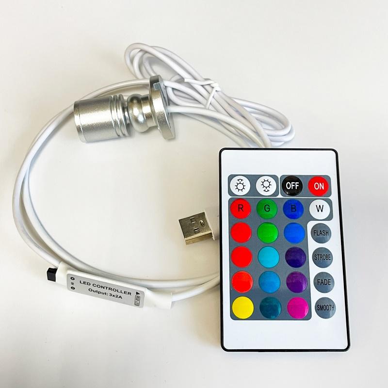 Product Introduction of LED RGB Led Spot Light USB 5V Dimmable Mini Ceiling Spotlight 3W Surface Mounted Cabinet Showcase Doll House Jewelry Lamp 33