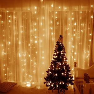 ATRACTIVOLL 300LED/10ft Wedding Party Wall Xmas Decor Curtain Fairy Hanging String Lights party lights string  lights Christmas bedroom curtain Lights