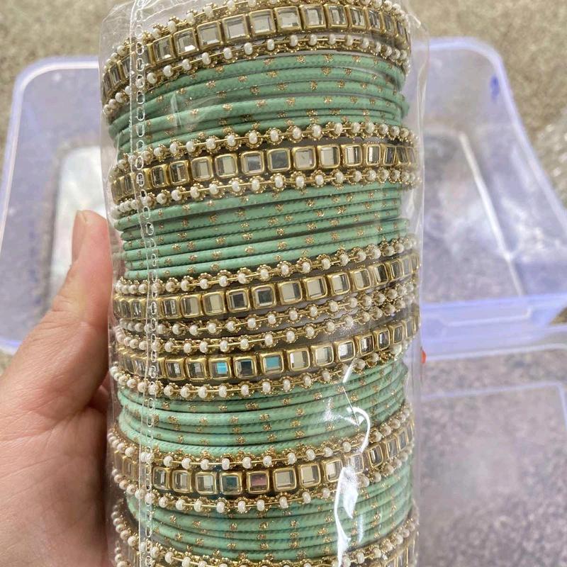 Kundan Bangles Set, Indian Bangles for Women, Wedding Bangles Set in Different Colours 5