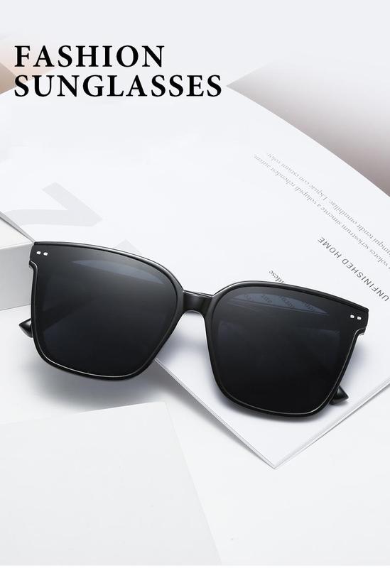 Product Introduction of [Inventory] Korean Fashion Square Sunglasses Women's Men's Vintage Style Rice Nail Women's Large Frame Personalized Glasses 13