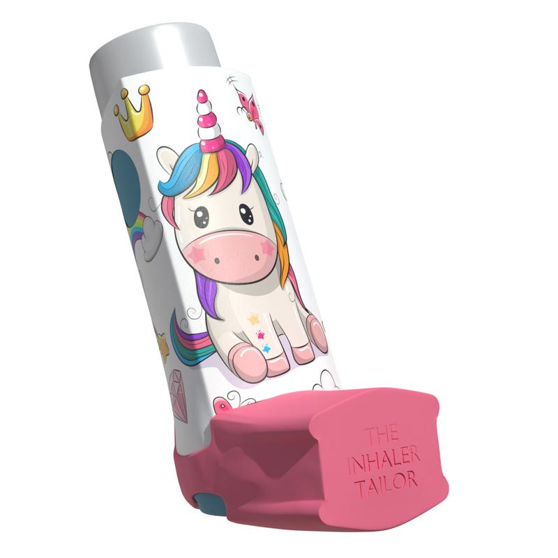 The Inhaler Tailor Una The Unicorn Inhaler Cover for Kids and Adults – Vegan Leather Case – Handmade in England - Suitable for Ventolin, Salbutamol, Turbohaler, Easi-Breathe and Easyhaler Inhalers 1