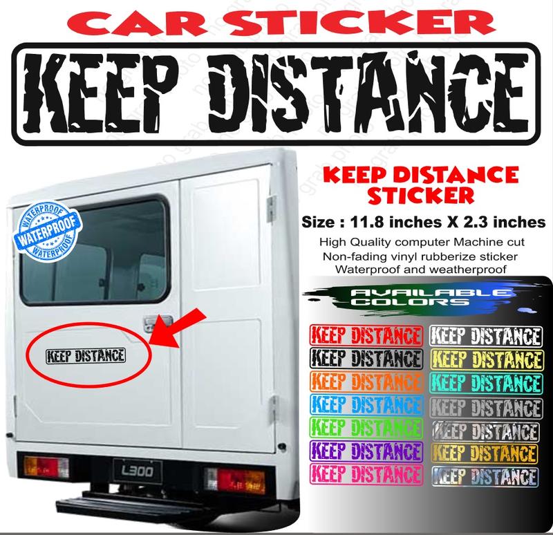 Keep Distance sticker /car automotive sticker - TikTok Shop Philippines