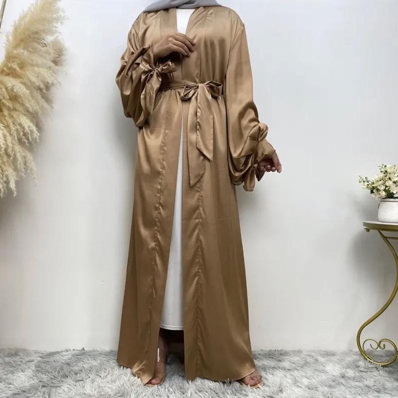 Satin Open Abaya 0