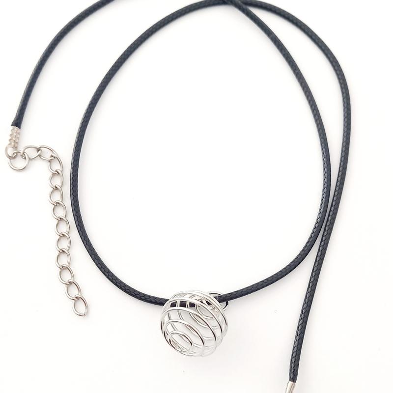 Spiral Cage Necklace Choker For Crystal Gemstones 4