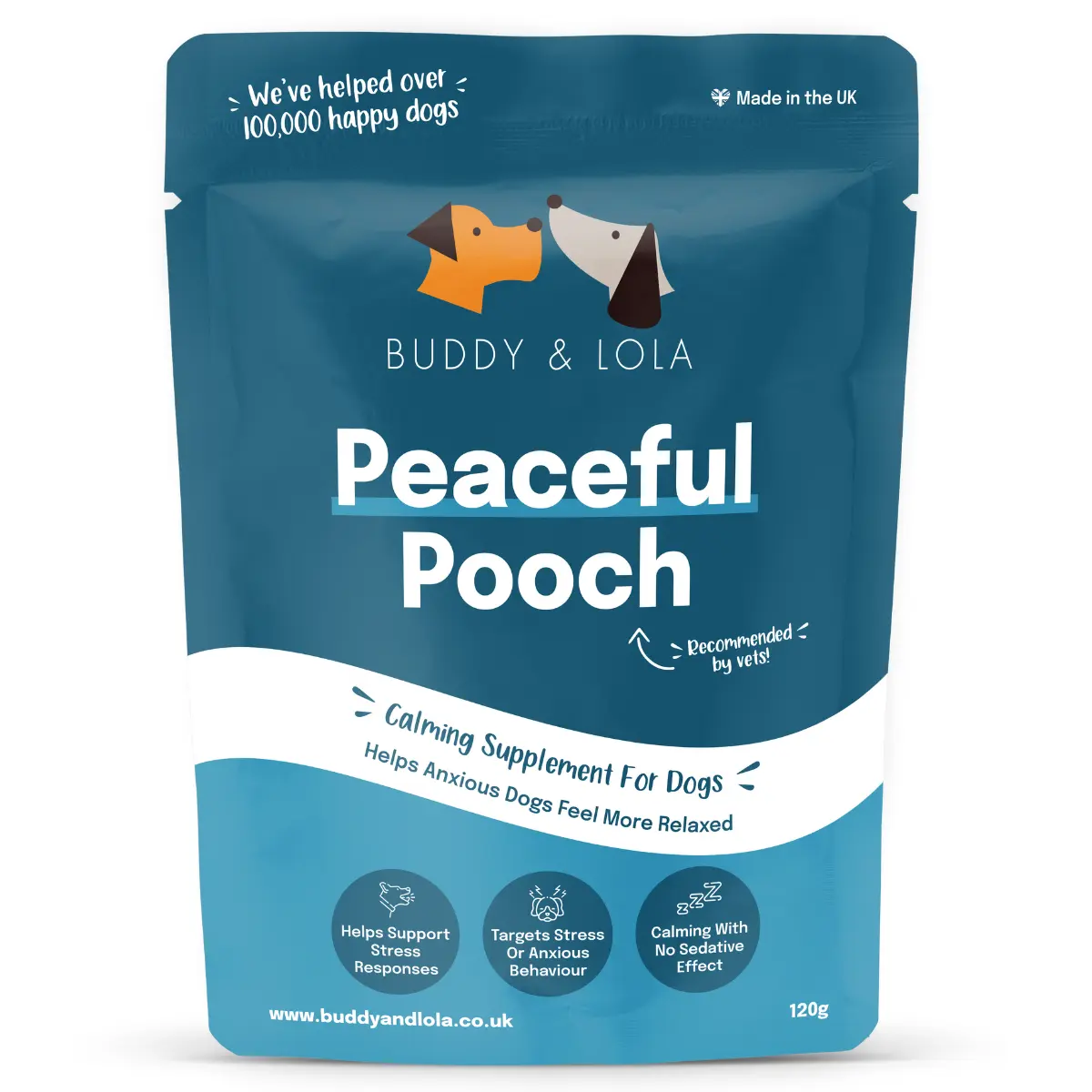 Peaceful Pooch | Calming Support Powder for Dogs | Anxiety & Stress Daily Supplement | Natural Ingredients, Ideal for Fireworks, Travelling or Home Alone | Calming Supplements for Dogs | Perfect to Help Calm Dogs | Made in the UK
