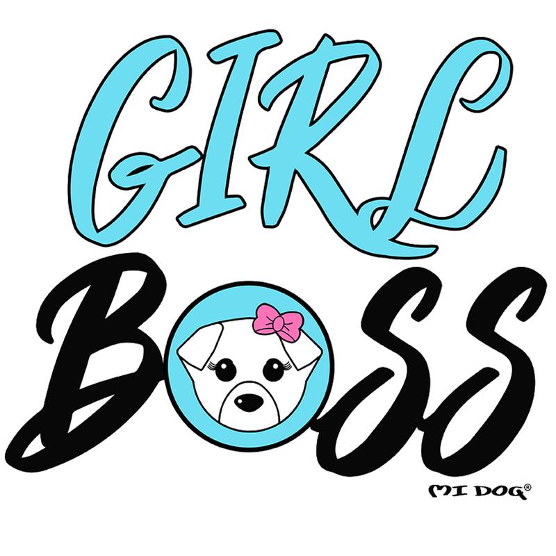Mi Dog, Girl Boss, Regular Fit T-Shirt, White 2