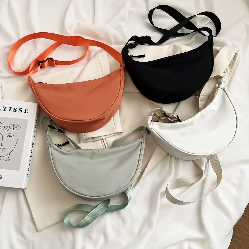 Mumu. # 2069 Japanese Nylon New Crossbody Sling Bag Ins Shoulder Messenger Handbag Simple Style Hobo