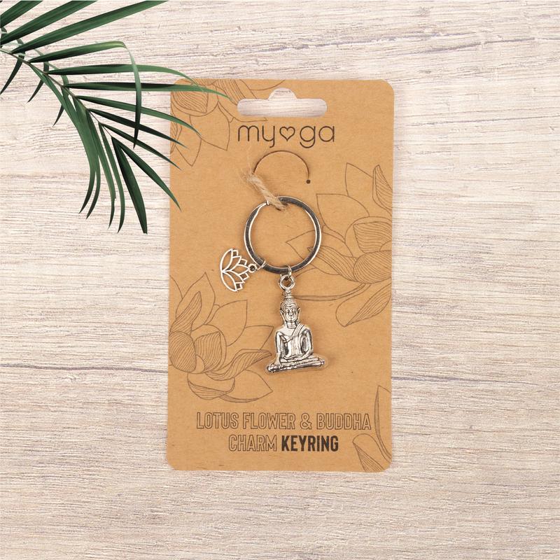 Myga Crystal Keyrings - Handmade Spiritual Keychain with Natural Crystal for Men & Women - Choice of Design 9