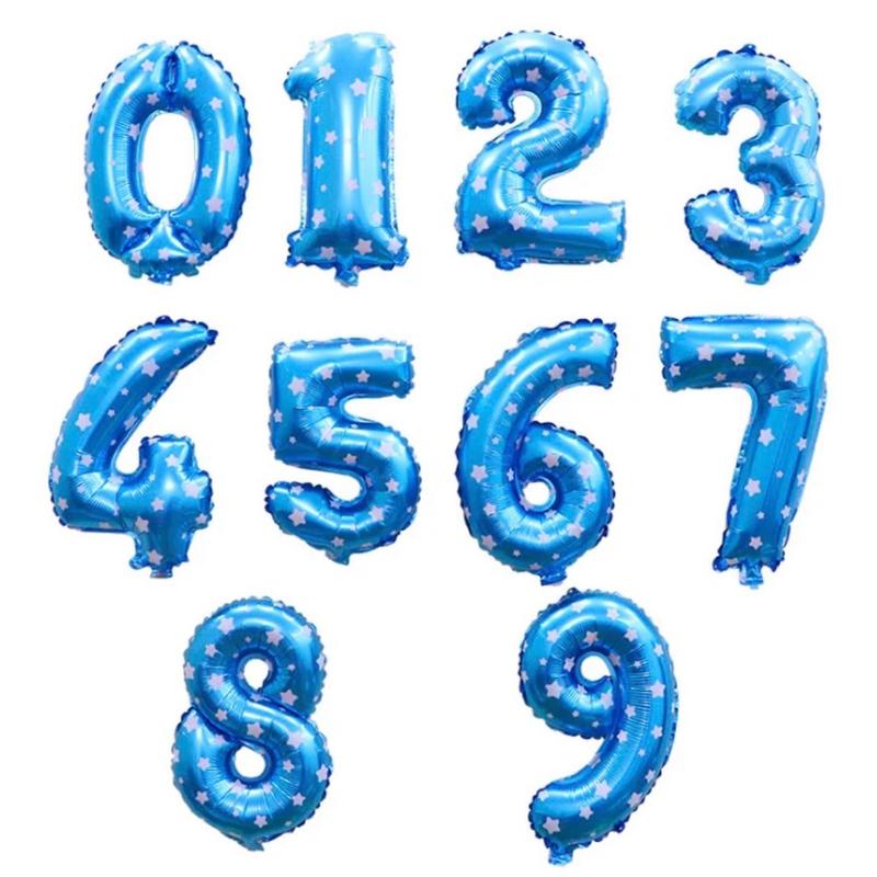 Foil Numbers Balloons Decor Metallic Eye 3