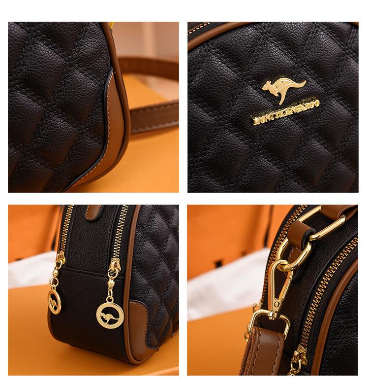 Product Introduction of Túi xách kangaroo nữ, túi táo dung tích lớn, túi đeo vai sang trọng, túi messenger đa năng, thời trang và nhiều màu, túi điện thoại di động ba lớp, mới 2023 15