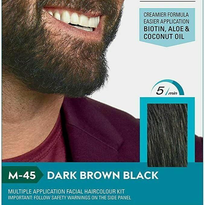 Just For Men Dark Brown Black Moustache and Beard M-45 M45- GENUINE Hair Care Gel Aloe 1