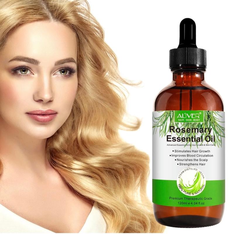 ALiver Rosemary Essential Oil Stimulates Hair Growth Skin Care Treatment - Natural Haircare Rosemary Oil Hydrate Moisturize Gentle Flawless Comfort Coconut 4