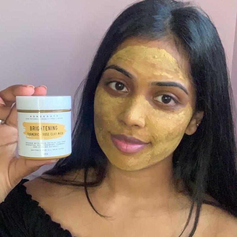 Turmeric & Rose Skin Brightening Clay Mask Hyperpigmentation All Skin Types 2