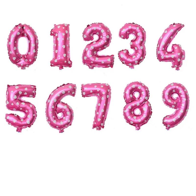 Foil Numbers Balloons Decor Metallic Eye 5