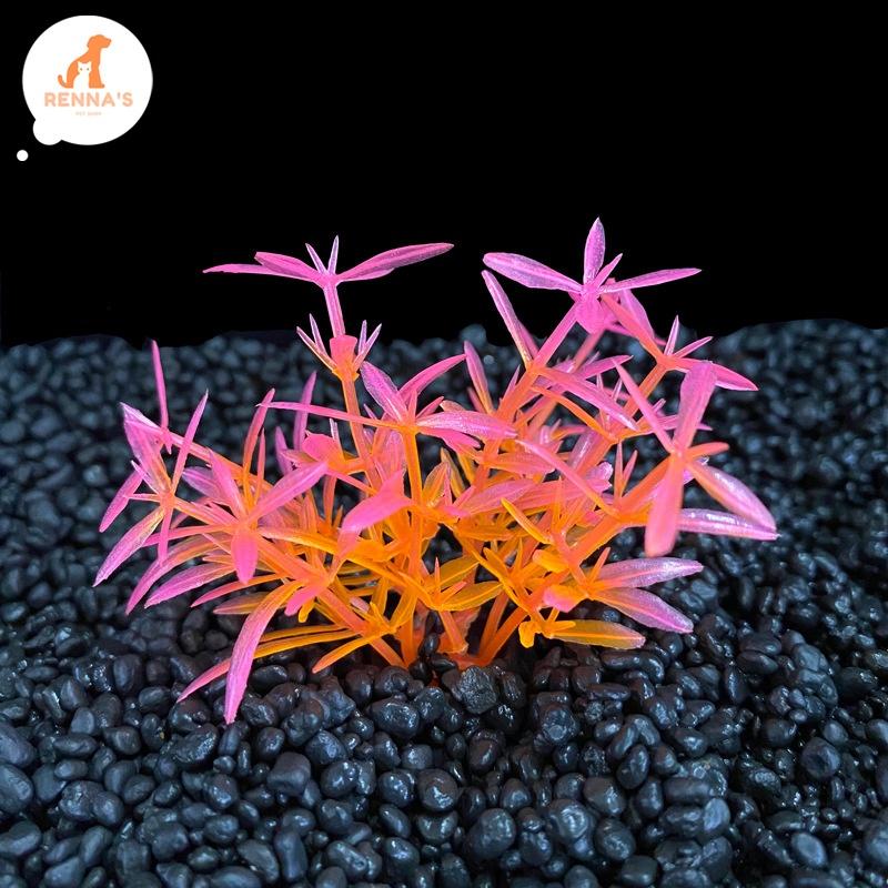 Renna's Aquarium Decor Fish Tank Decor Plastic Fake Flower Fish Decor Seaweed Betta Fish Accessories 5
